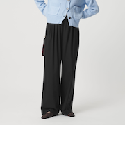 裏起毛ジョーゼット ワイドパンツ ウォッシャブル