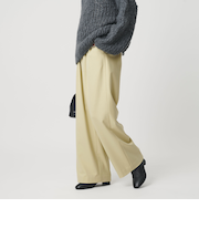 裏起毛ジョーゼット ワイドパンツ ウォッシャブル