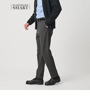 【WEB限定 WARDROBE SMART】ポリエステル レーヨン アクリル サキソニー スキニー イージーパンツ