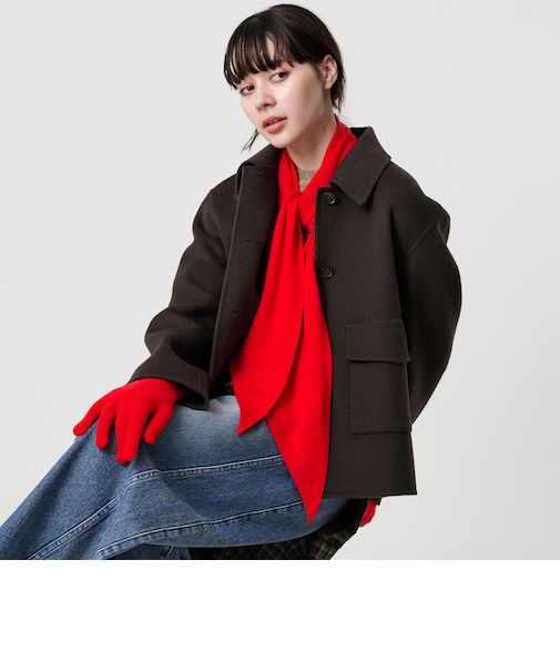 ウール カシミヤ タイ マフラー