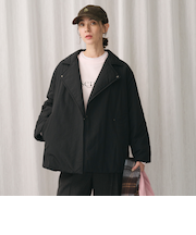 【WEB限定 Wardrobe DAILY MINIMAL】テーラード ナイロンパッファーブルゾン ウォッシャブル