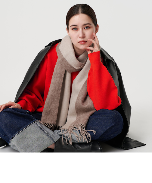 【別注】＜Eds Cashmere＞カシミヤ リバーシブル マフラー