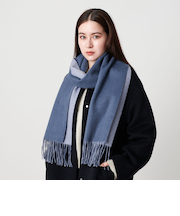 【別注】＜Eds Cashmere＞カシミヤ リバーシブル マフラー