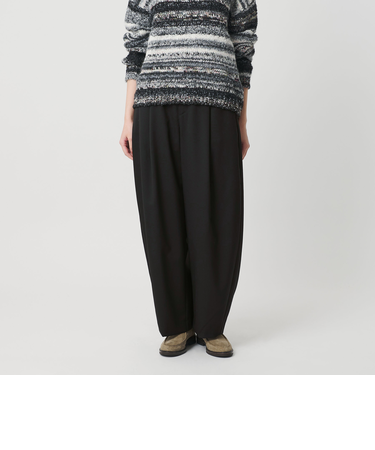 毛ポリエステル カーブパンツ ウォッシャブル