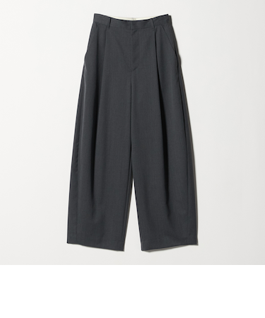 毛ポリエステル カーブパンツ ウォッシャブル