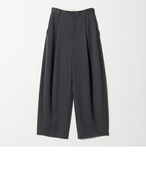 毛ポリエステル カーブパンツ ウォッシャブル