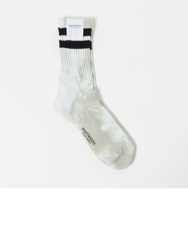 ツーライン パイル クルー タイダイ ソックス