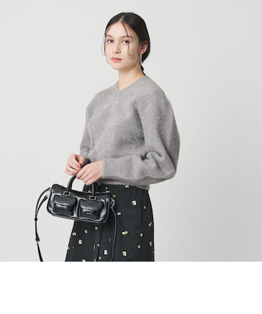 ラメフェザー Vネックニットプルオーバー