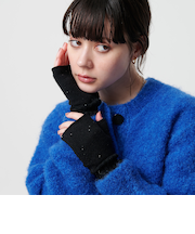 スパンコール リブ フィンガーレス グローブ