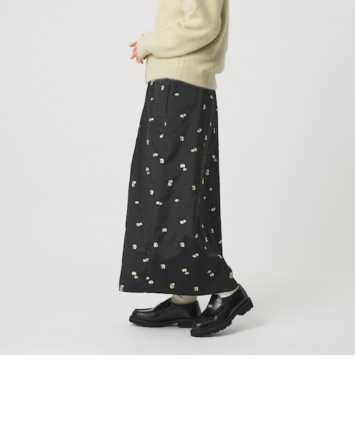 フラワージャガード スカート ウォッシャブル