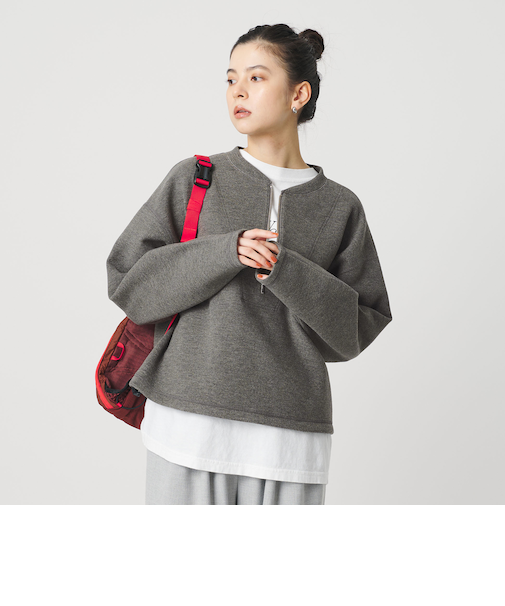 ダンボール ハーフジップ プルオーバー