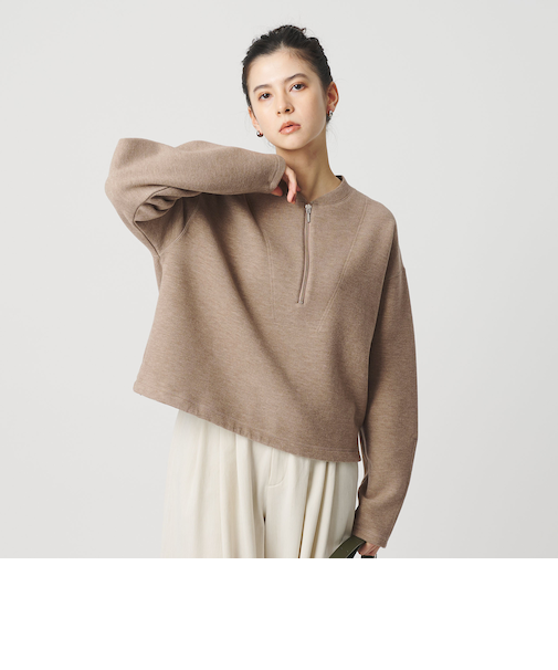 ダンボール ハーフジップ プルオーバー