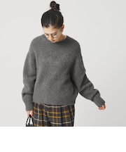 アルパカブレンド シャギー ニットプルオーバー