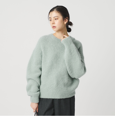 アルパカブレンド シャギー ニットプルオーバー