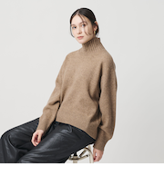 ウールカシミヤ アクアタートルネックニット