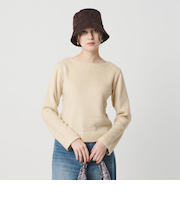 シャギー ボートネックプルオーバー ウォッシャブル