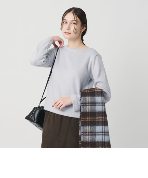 シャギー ボートネックプルオーバー ウォッシャブル