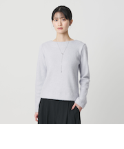 シャギー ボートネックプルオーバー ウォッシャブル