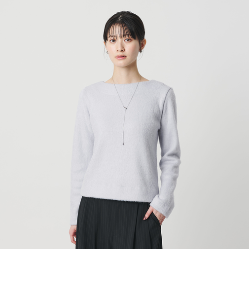 シャギー ボートネックプルオーバー ウォッシャブル