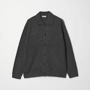 ブラッシュド ヤク ポロ ニットジャケット