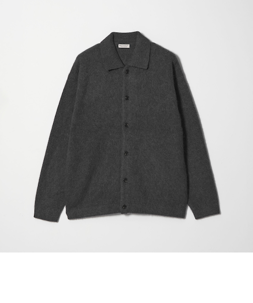 ブラッシュド ヤク ポロ ニットジャケット