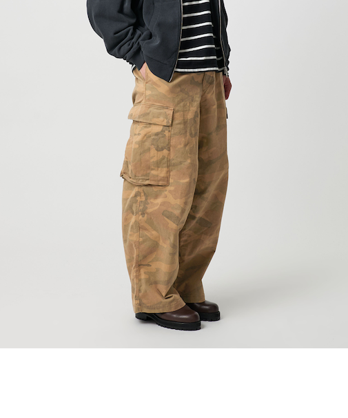 ピグメント プリント カーゴ パンツ -セットアップ対応-