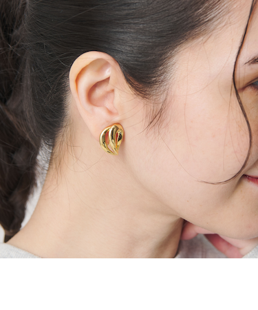 メタル 2ドロップ イヤリング