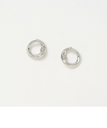 メタル プレーン サークル イヤリング