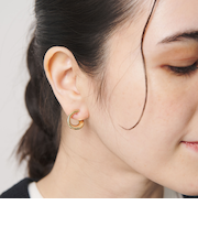 メタル プレーン サークル イヤリング