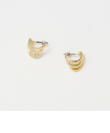 メタル カーブ 3ライン ピアス