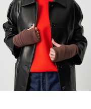 <TWEEDMILL>フリース ステッチ フィンガーレスグローブ