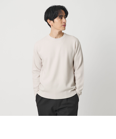 ウォッシャブルウール ツイル クルーネック ニット 手洗い可能