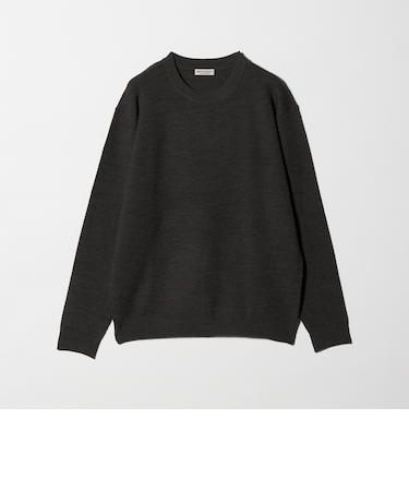 ウォッシャブルウール ツイル クルーネック ニット 手洗い可能