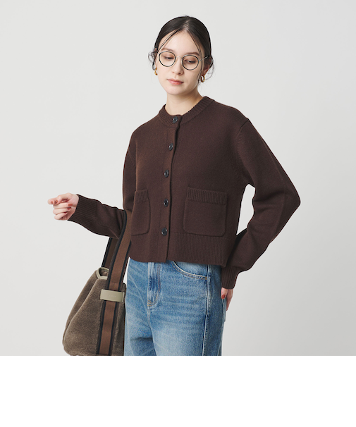 ウール ポケット カーディガン ウォッシャブル