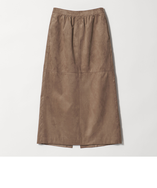 スエードライク Iラインスカート
