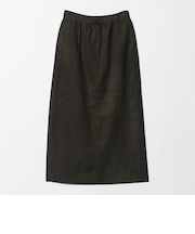 スエードライク Iラインスカート