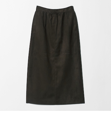 スエードライク Iラインスカート