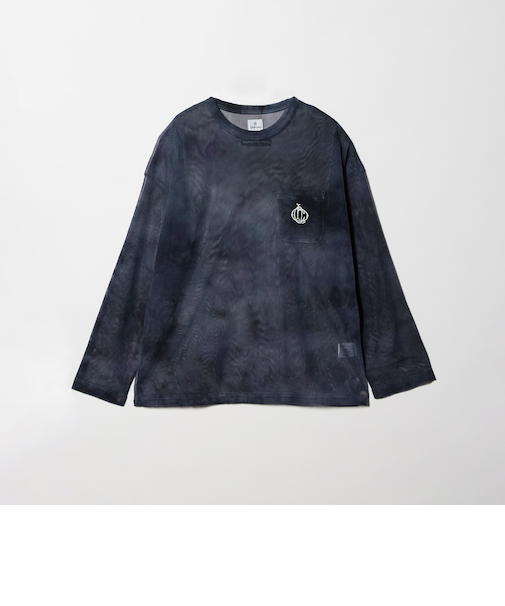 ＜Charcoal＞メッシュ ロングスリーブTシャツ