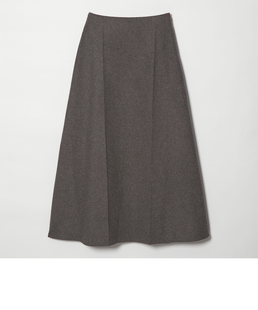 毛ポリエステル フランネル プレスフレアスカート