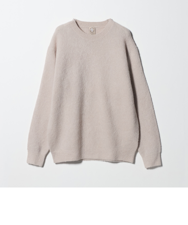 エアシャギー アルパカ クルーネック ニット