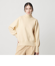 ミラノリブ タートルネック ニットプルオーバー ウォッシャブル