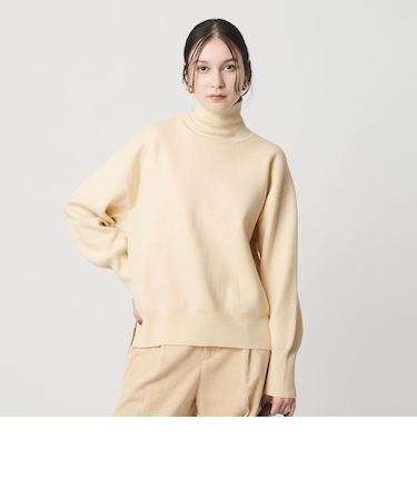 ミラノリブ タートルネック ニットプルオーバー ウォッシャブル