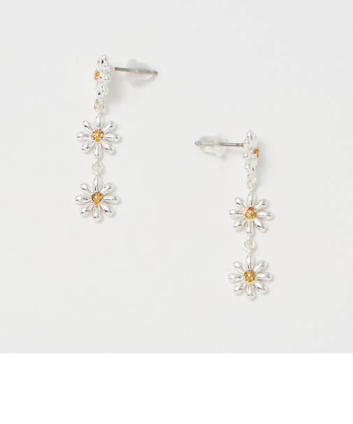 フラワーモチーフ ラインピアス