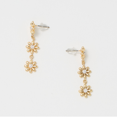 フラワーモチーフ ラインピアス