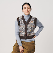 ＜Lollys Laundry＞ジャガードニットベスト