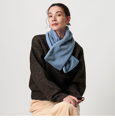 ＜TWEEDMILL＞フリース 2トーン マフラー