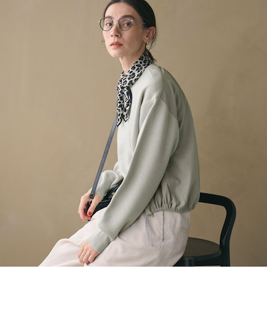 【WEB限定 Wardrobe DAILY MINIMAL】ドロスト ドッキングニットプルオーバー ウォッシャブル