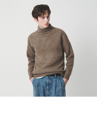 ヘアリー ヤク アゼ タートルニット