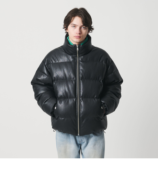 レザーライク ダウン ジャケット