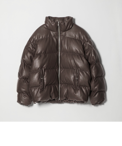 レザーライク ダウン ジャケット